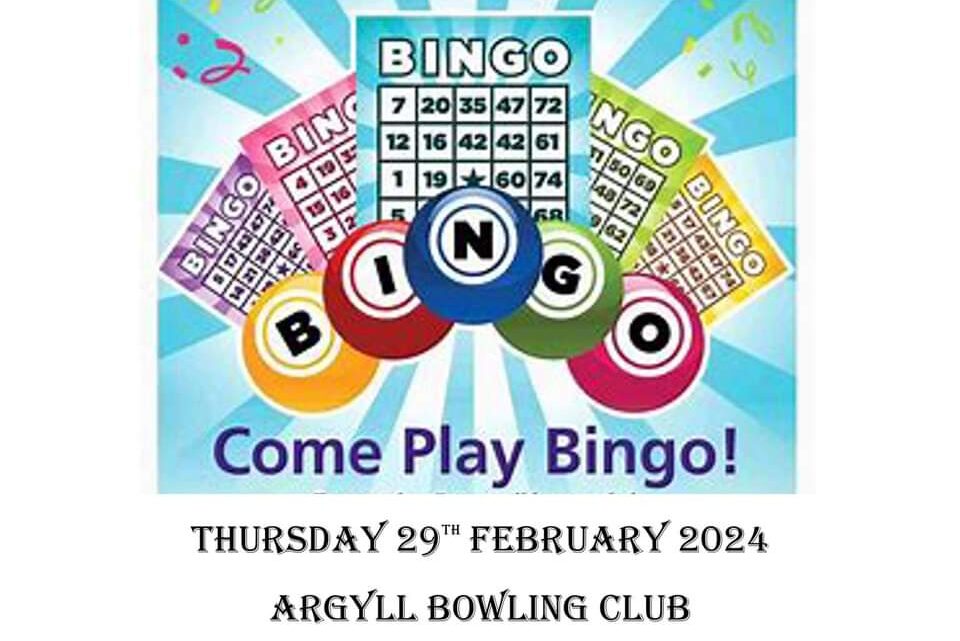 Bingo – Argyll Bowling Club Campbeltown